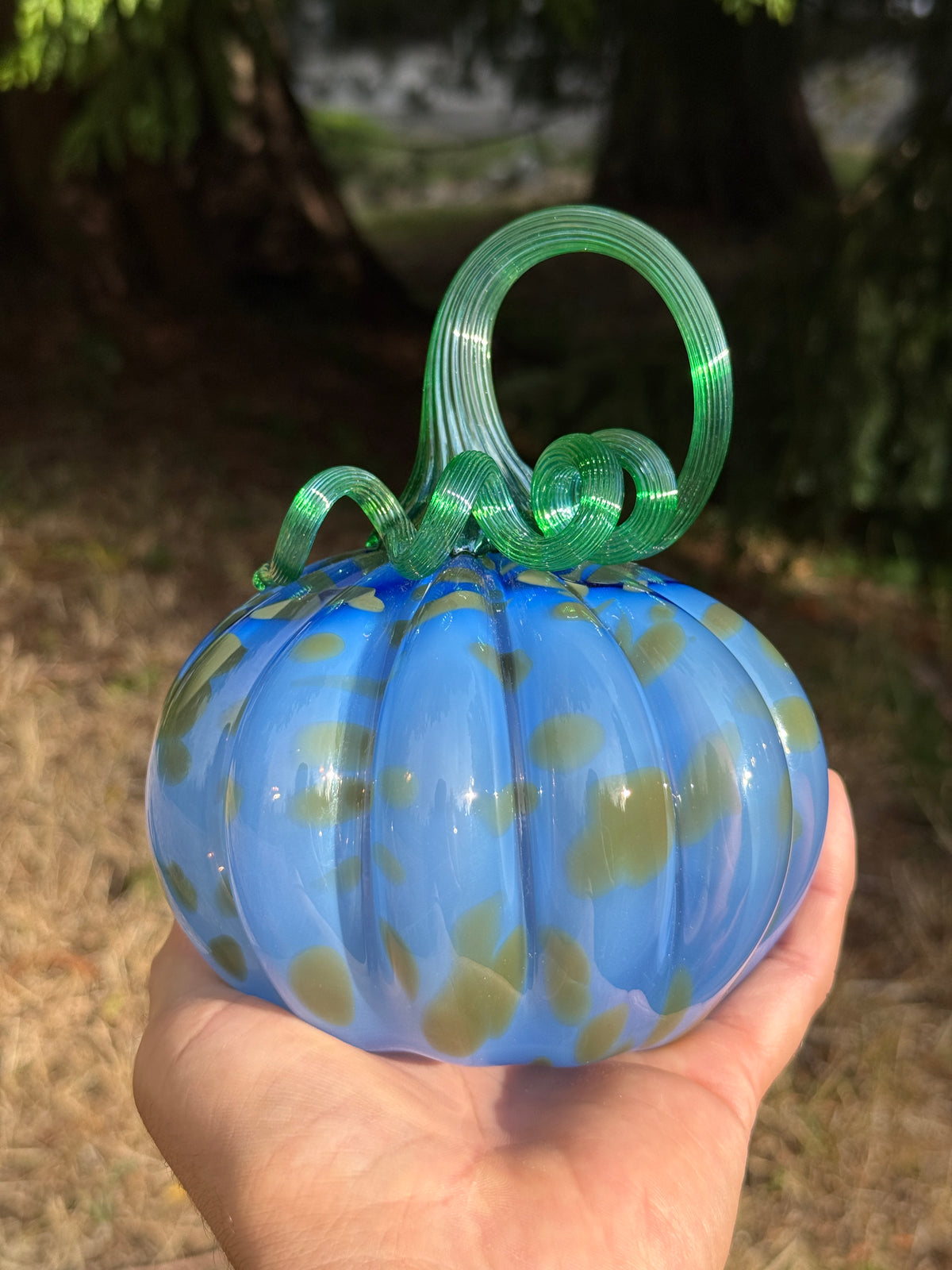 Glass Pumpkin Decor
