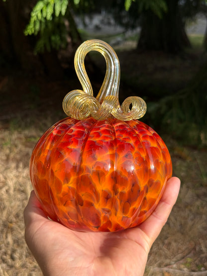 Glass Pumpkin Decor