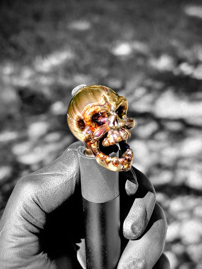 Skull Puffco Pivot Top (Electrum)