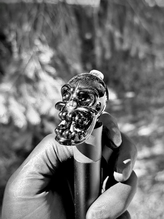 Skull Puffco Pivot Top (Jet Black)