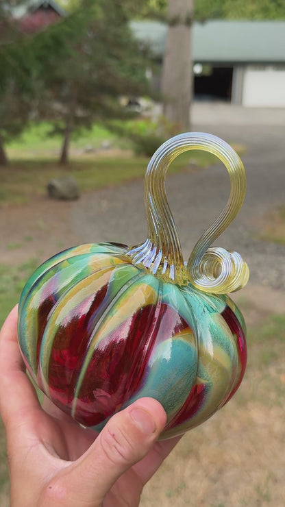 Glass Pumpkin Decor