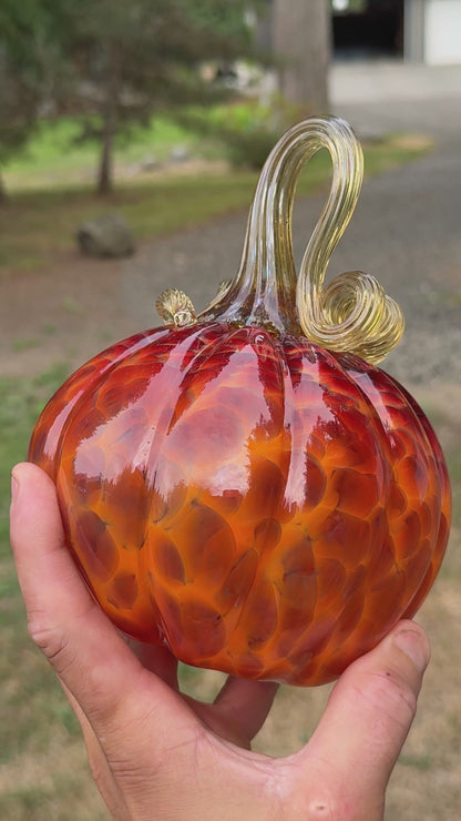 Glass Pumpkin Decor
