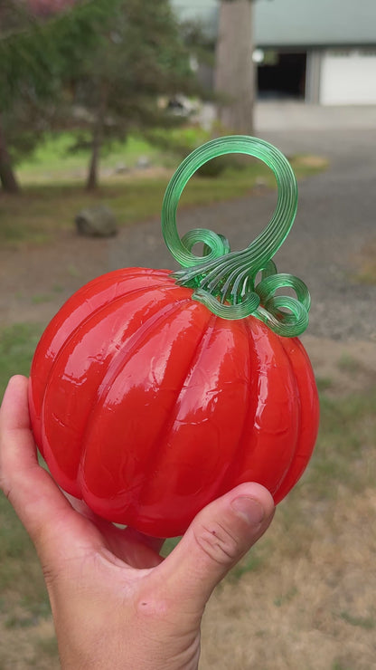 Glass Pumpkin Decor